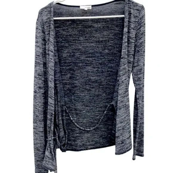 Aritzia Wilfred Free Heather Grey Katsia Ballet Wrap Top Sz. Medium - Picture 6 of 9
